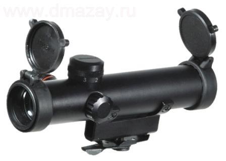   LEAPERS () SCP-420MRG-A GOLDEN IMAGE 4X20 Combat Style Model 15 Illuminated Mil-dot Scope with BDC (Old Stile Carry Handle Mount)     